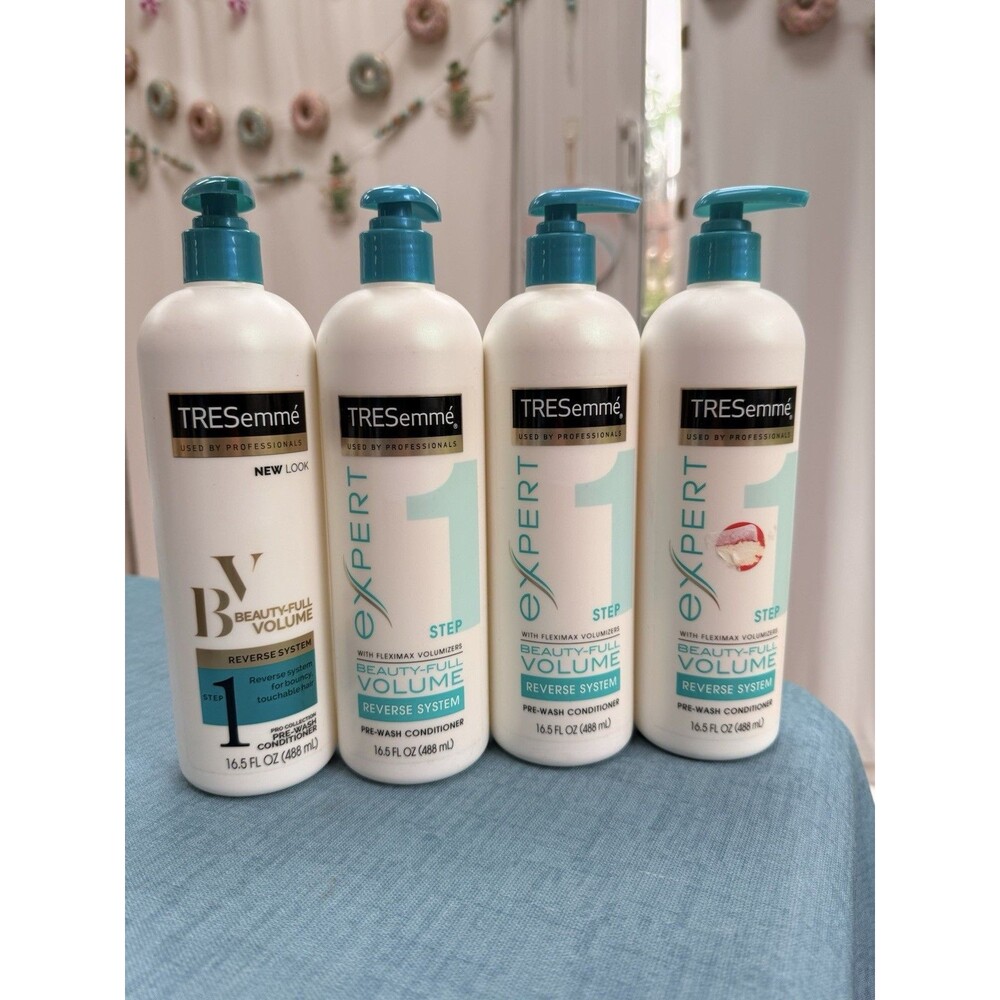 4 Pack Tresemme Beauty-Full Volume Pre-Wash Conditioner - Step 1 - 16.5 FL OZ